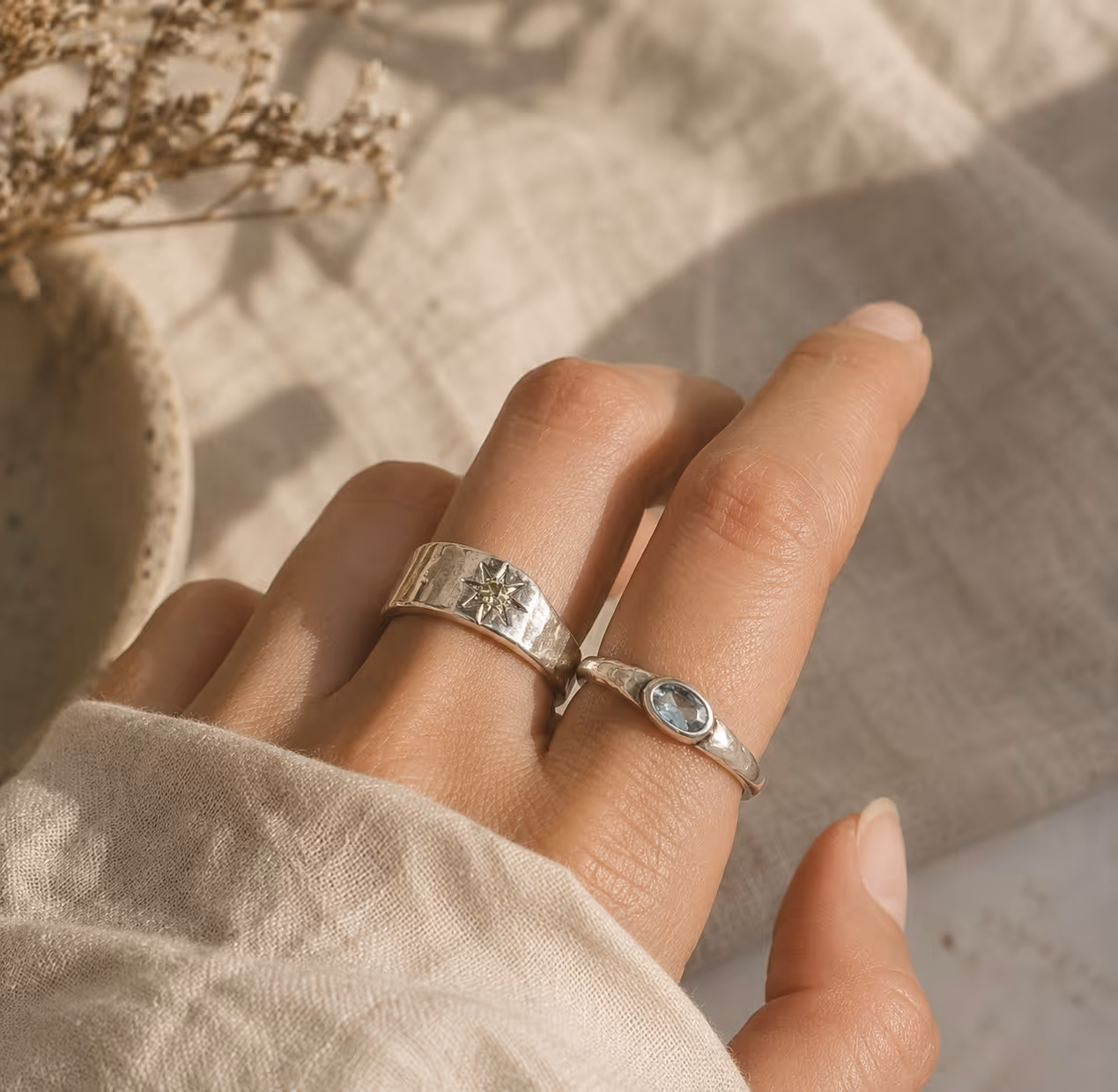 Ring worn close-up