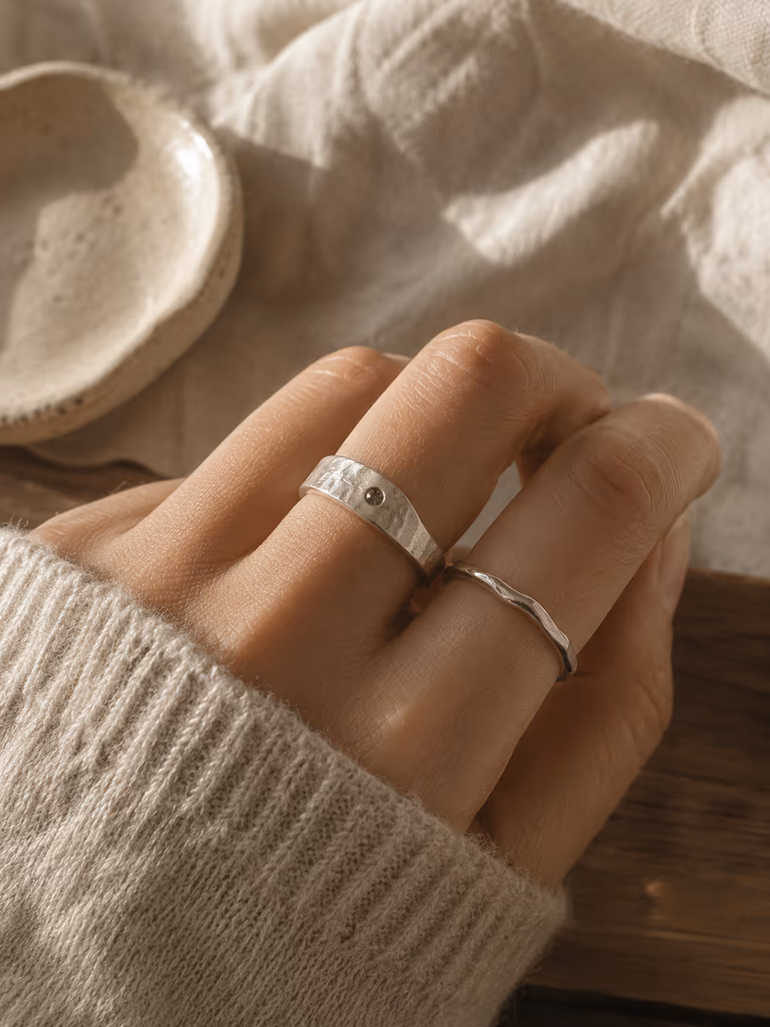 Ring worn lifestyle shot
